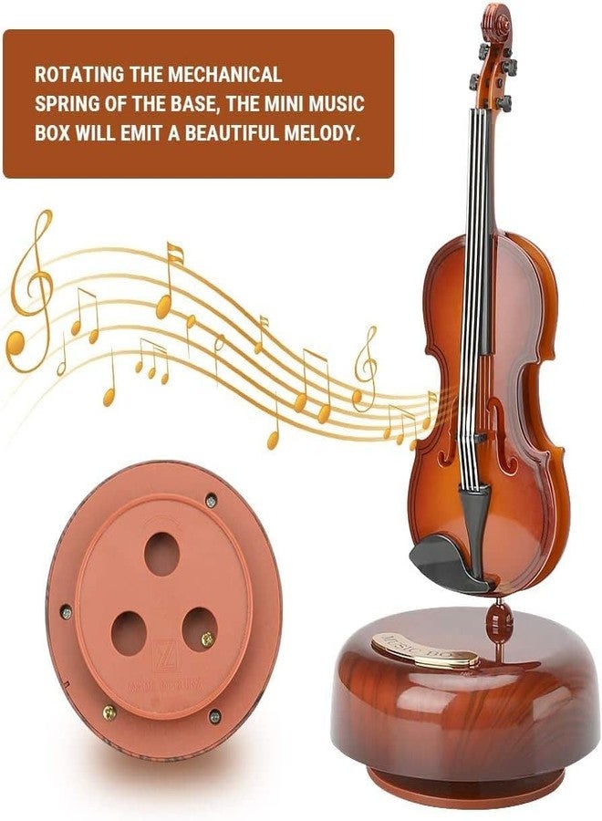 Bitrexup Creative Guitar Music Box 360° Rotating Musical Bass Instrument Miniature Decorative Artware Home Decoration, Best Gift for Friend, Brother, Sister, Mom-Dad, Music Lover - Image 4